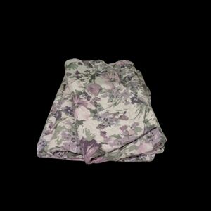 Vintage Floral Quilt / Bedspread – Soft Lavender Cottage Print